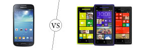 Samsung Galaxy S4 Mini vs HTC Windows 8X